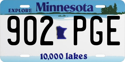MN license plate 902PGE