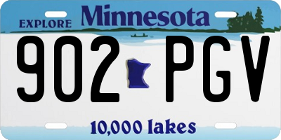 MN license plate 902PGV