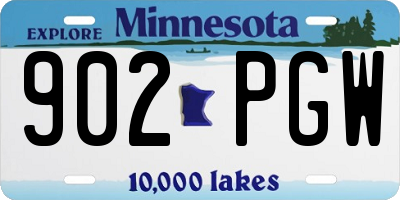 MN license plate 902PGW