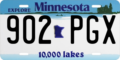 MN license plate 902PGX