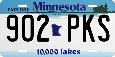 MN license plate 902PKS