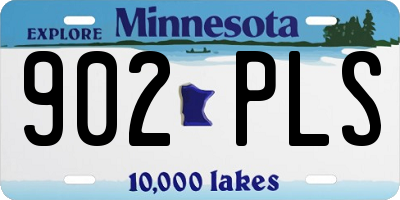 MN license plate 902PLS