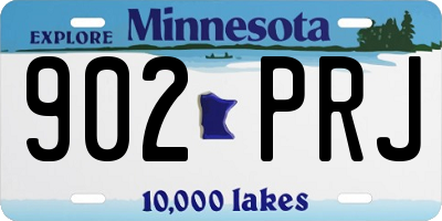 MN license plate 902PRJ