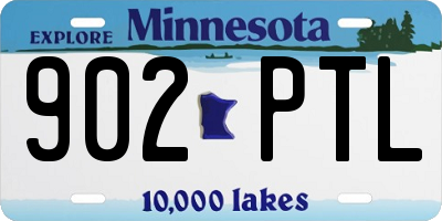 MN license plate 902PTL
