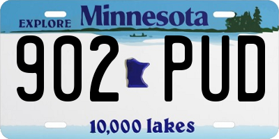 MN license plate 902PUD