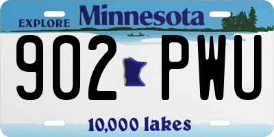 MN license plate 902PWU