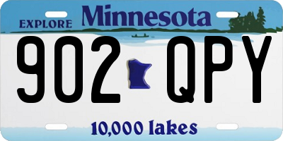 MN license plate 902QPY