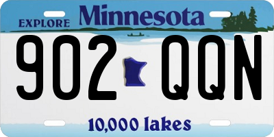 MN license plate 902QQN