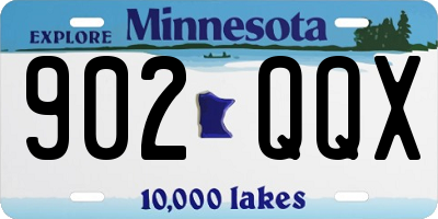 MN license plate 902QQX