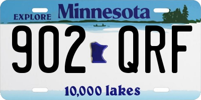 MN license plate 902QRF