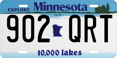 MN license plate 902QRT
