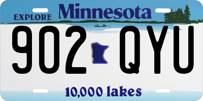 MN license plate 902QYU