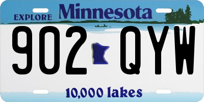 MN license plate 902QYW