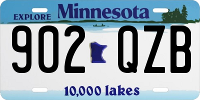MN license plate 902QZB