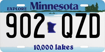 MN license plate 902QZD