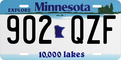 MN license plate 902QZF