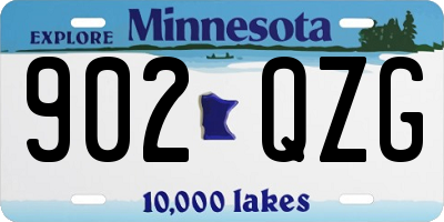 MN license plate 902QZG