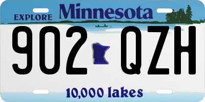 MN license plate 902QZH