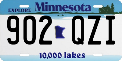MN license plate 902QZI