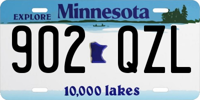 MN license plate 902QZL
