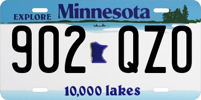 MN license plate 902QZO