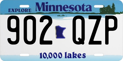 MN license plate 902QZP