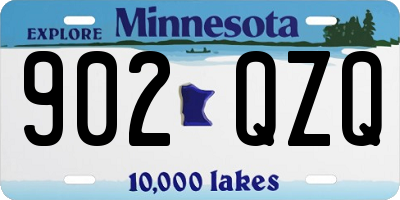 MN license plate 902QZQ