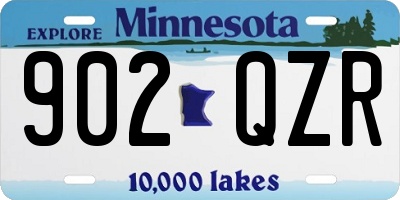 MN license plate 902QZR
