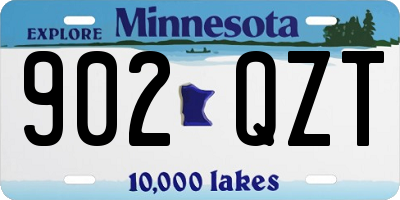 MN license plate 902QZT