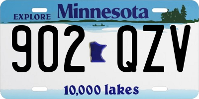 MN license plate 902QZV