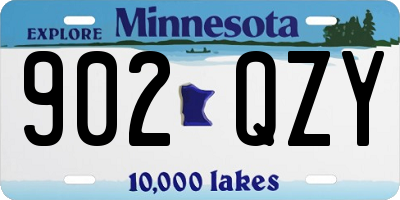 MN license plate 902QZY