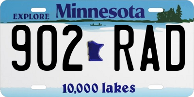 MN license plate 902RAD