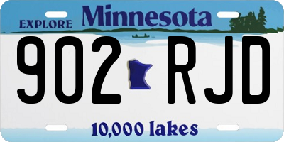 MN license plate 902RJD