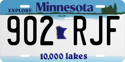 MN license plate 902RJF