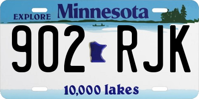 MN license plate 902RJK