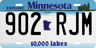MN license plate 902RJM