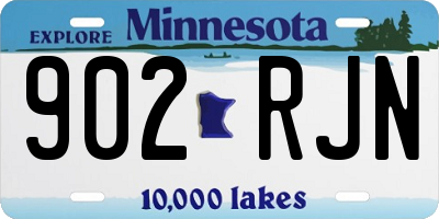 MN license plate 902RJN