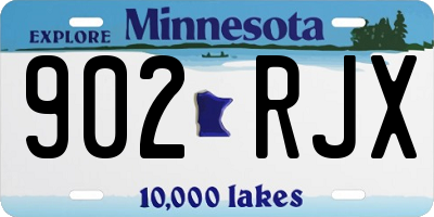 MN license plate 902RJX