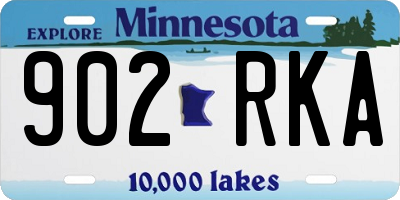 MN license plate 902RKA