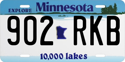 MN license plate 902RKB