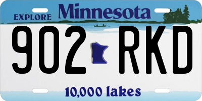 MN license plate 902RKD