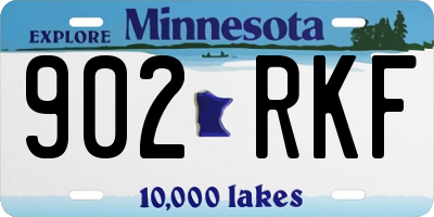 MN license plate 902RKF