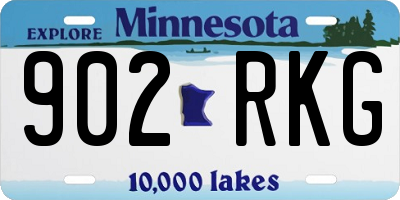 MN license plate 902RKG
