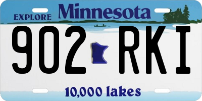 MN license plate 902RKI