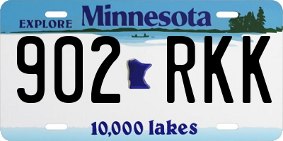 MN license plate 902RKK
