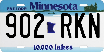 MN license plate 902RKN
