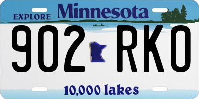 MN license plate 902RKO