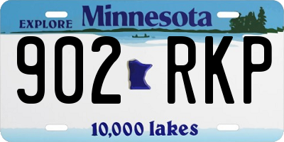 MN license plate 902RKP