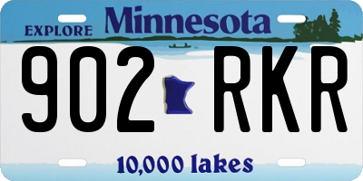 MN license plate 902RKR