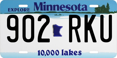 MN license plate 902RKU